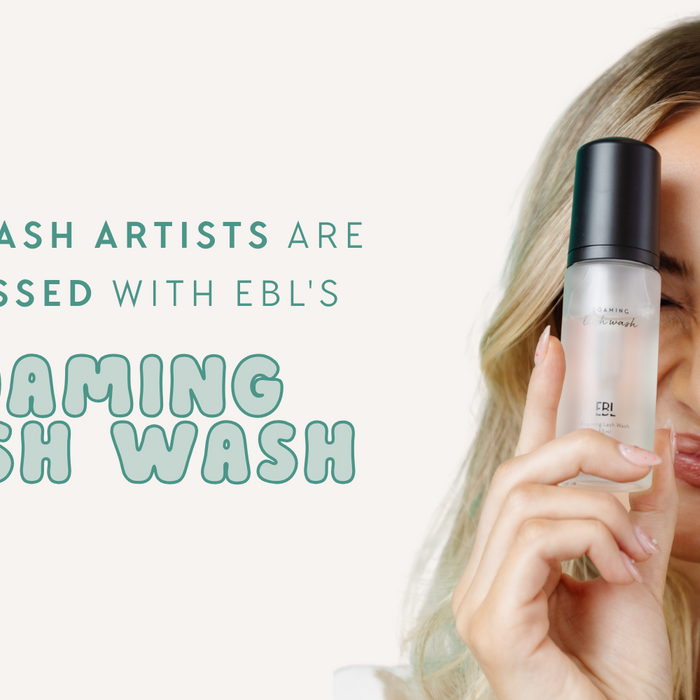 EBL Foaming Lash Wash bottle with brush, the must-have gentle lash cleanser for eyelash extensions used by professional lash artists