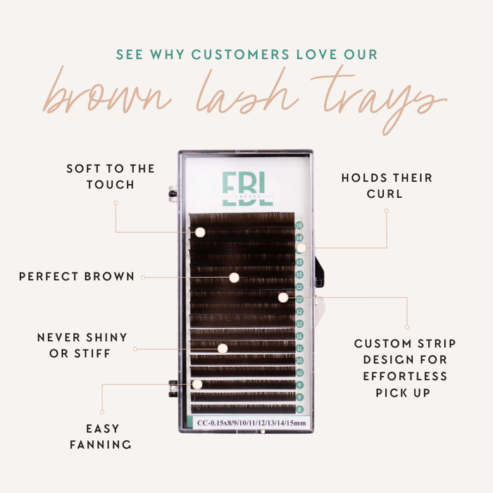 Brown Lash Trays