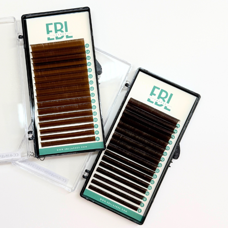 Brown Lash Extensions | Cocoa & Cinnamon in Classic & Volume Trays ...