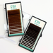 EBL Brown Lash Extension Trays – Cinnamon light brown lashes and Cocoa dark brown lashes in CC curl, .05 diameter
