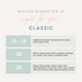 EBL Classic Lash Extensions Diameter Guide – .12 to .20 thickness options for natural, dark, and bold lash looks