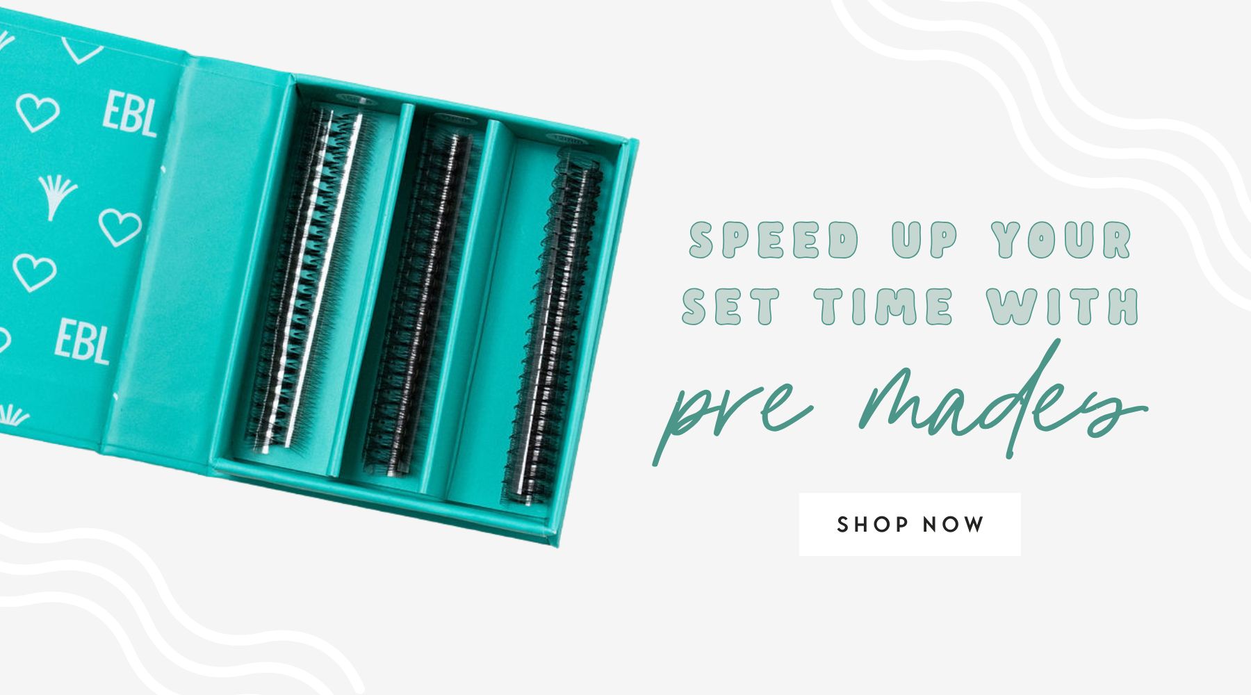 Premium premade fan lash trays for easy, voluminous eyelash extensions, perfect for lash artists