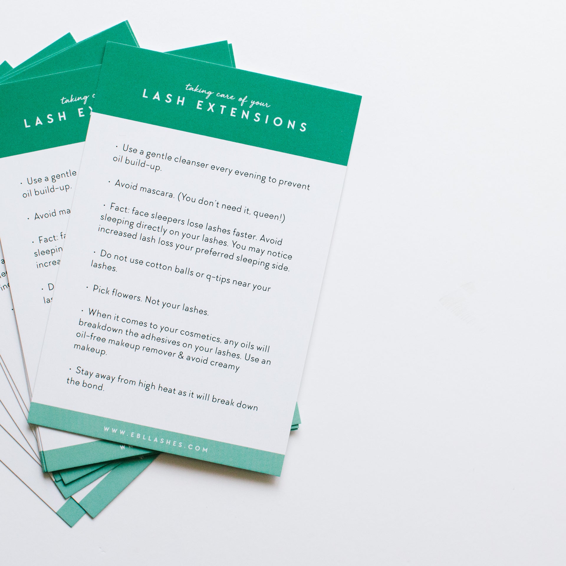 Client Aftercare Cards | Set of 50.