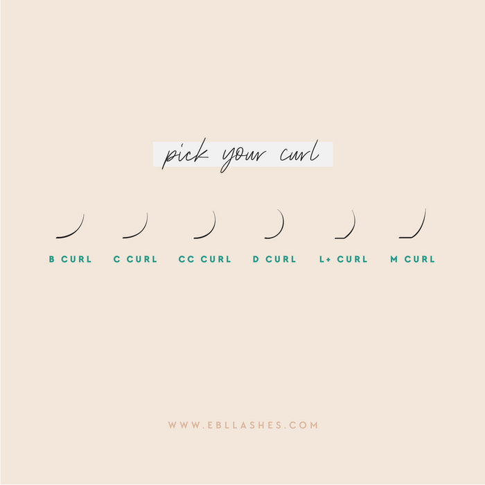 C Curl Lash Extensions – soft permed curl ideal for natural and lifted lash extension looks