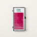 EBL Hot Pink Lash Tray with CC curl extensions, mixed lengths for creating bold, colorful lash sets.