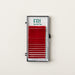 EBL Red Lash Tray in CC curl with 16 rows of lashes, designed for vivid and standout lash looks.
